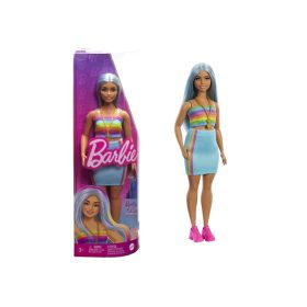 Barbie 65. Évfordulós baba szivárványos topban