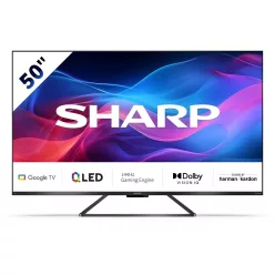   SHARP 50GR8265E 126cm-es 4K UHD 144Hz QLED Google TV harman/kardon hangszórókkal