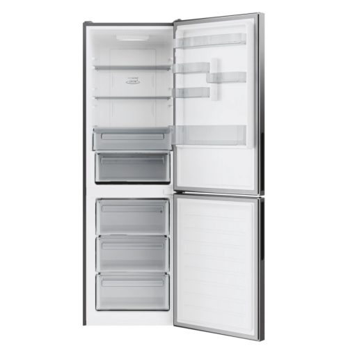 Candy CCE4T618DX hűtőszekrény, alulfagyasztós, (341 liter), inox