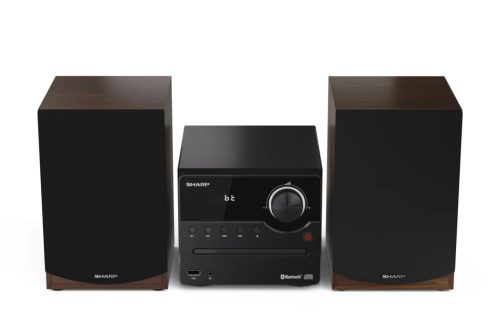 SHARP XL-B512BR Bluetooth mikrohifi rendszer barna fa hangszórókkal