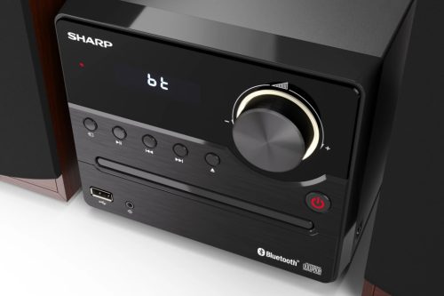 SHARP XL-B512BR Bluetooth mikrohifi rendszer barna fa hangszórókkal