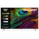 SHARP 75JP7265E 189cm-es 4K Ultra HD QLED MiniLED Google TV Harman Kardon hangszórókkal