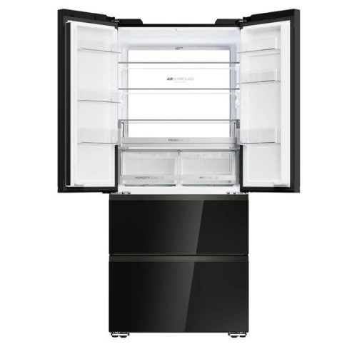 Haier HFKR7819DNGB hűtőszekrény, 4 ajtós, 468 liter, fekete