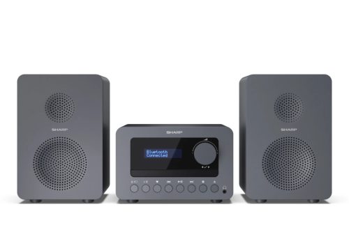 SHARP XL-B514(GY) Tokyo FM bluetooth mikrohifi rendszer szürke fa hangszórókkal