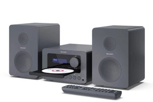 SHARP XL-B514(GY) Tokyo FM bluetooth mikrohifi rendszer szürke fa hangszórókkal