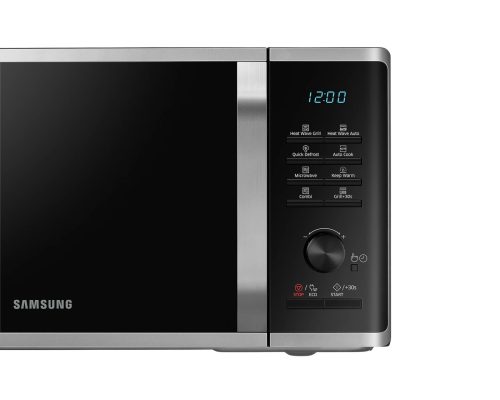 Samsung MG23K3575AS/EO Szabadonálló grill mikrohullámú sütő Heat Wave grillrendszerrel 23 L, ezüst