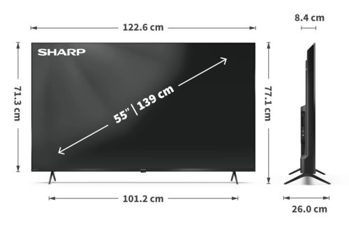 SHARP 55HP5265E 139cm-es 4K Ultra HD QLED Google TV