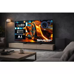  SHARP 65HR7265E 164cm-es 4K UHD 144Hz QLED Google TV + CP-AWS0101 AQUOS mélynyomó