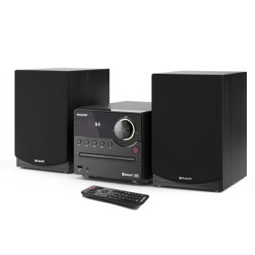  SHARP XL-B512BK Bluetooth mikrohifi rendszer fekete fa hangszórókkal