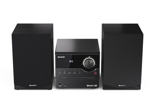 SHARP XL-B512BK Bluetooth mikrohifi rendszer fekete fa hangszórókkal