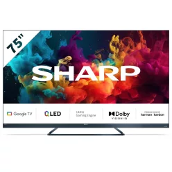   SHARP 75FQ5EG 189cm-es 4K UHD 144Hz Quantum Dot Sharp Google TV Harman Kardon hangszórókkal