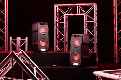 SHARP PS-931 XParty® SING Party hangszóró mikrofonnal, fekete