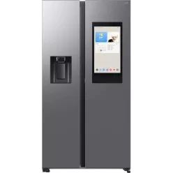   Samsung RS90F66BETEO Side-by-Side hűtőszekrény Family Hubbal 614 L, matt metál