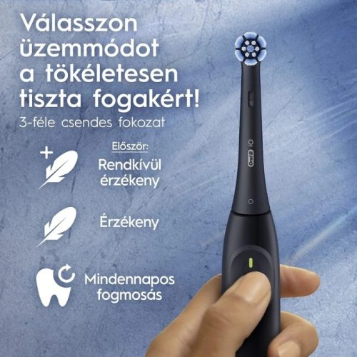 Oral-B iO2 elektromos fogkefe, Night Black, éjfekete