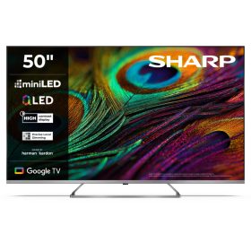   SHARP 50JP7265E 126cm-es 4K Ultra HD QLED MiniLED Google TV Harman Kardon hangszórókkal