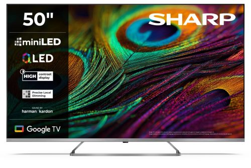 SHARP 50JP7265E 126cm-es 4K Ultra HD QLED MiniLED Google TV Harman Kardon hangszórókkal