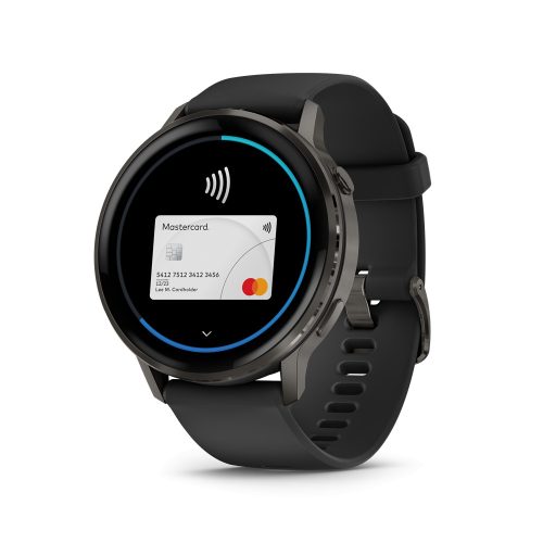 Venu 4 - 45 mm, dark grey, black silicone band