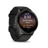 Venu 4 - 45 mm, dark grey, black silicone band