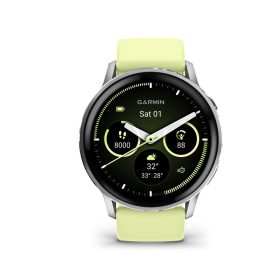 Venu 4 - 45 mm, silver, yellow silicone band