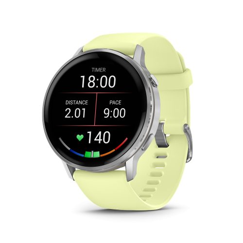 Venu 4 - 45 mm, silver, yellow silicone band