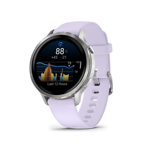 Venu 4 - 41 mm, silver, purple silicone band