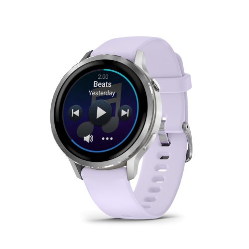 Venu 4 - 41 mm, silver, purple silicone band