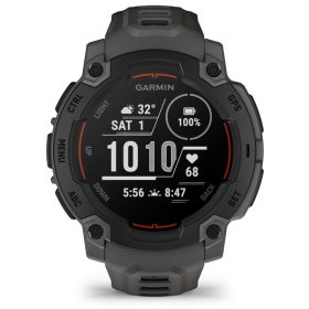 Instinct E, 45mm. Black, grey strap