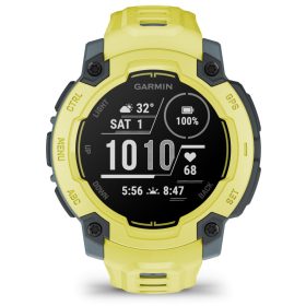 Instinct E, 45mm. Yellow, grey strap