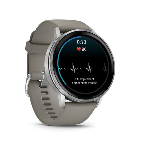 Venu 4 - 45 mm, silver, grey silicone band