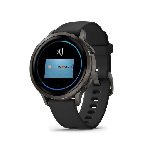 Venu 4 - 41 mm, dark grey, black silicone band