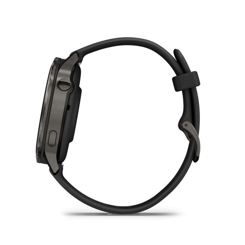 Venu 4 - 41 mm, dark grey, black silicone band
