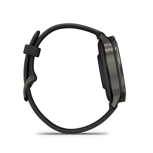 Venu 4 - 41 mm, dark grey, black silicone band