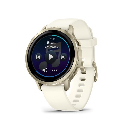 Venu 4 - 41 mm, Lunar Gold, ivory silicone band
