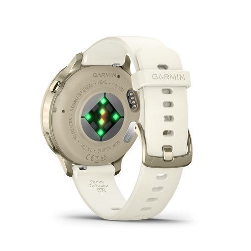 Venu 4 - 41 mm, Lunar Gold, ivory silicone band