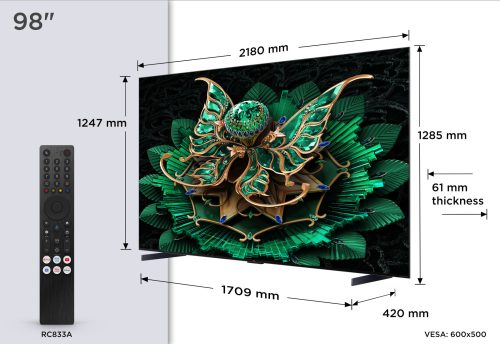 TCL 98" 98C7K QD-MiniLED 248cm 4K Google TV