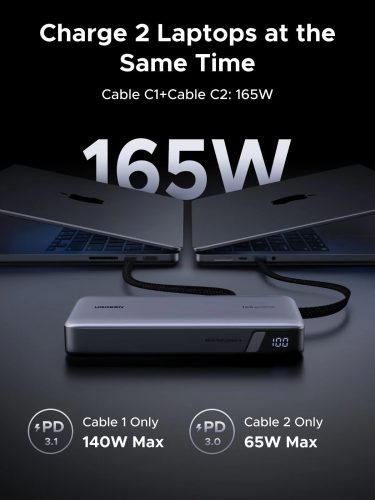 UGREEN 25000mAh kétirányú gyorstöltés powerbank PB552
