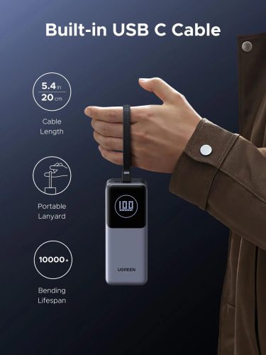 UGREEN 20000mAh kétirányú gyorstöltés powerbank PB723