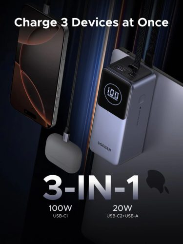 UGREEN 20000mAh kétirányú gyorstöltés powerbank PB723