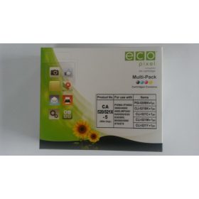   Utángyártott CANON CLI-521 Tintapatron Multipack BKCMY 5 db-os  ECOPIXEL