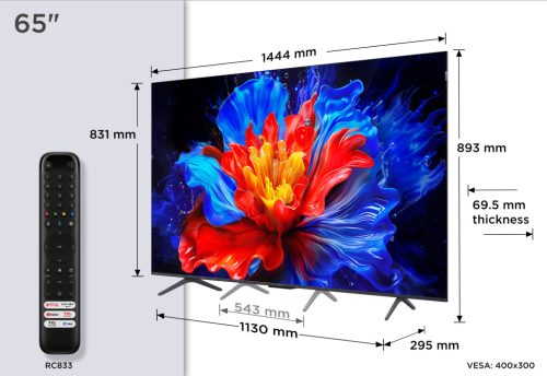 TCL 65" 65P8K QLED 165cm 4K Google TV