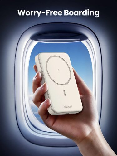 UGREEN 10000mAh mágneses vezeték nélküli powerbank bézs PB561
