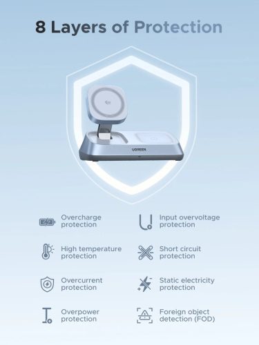 UGREEN 3 in 1 mágneses vezeték nélküli töltő EU W711
