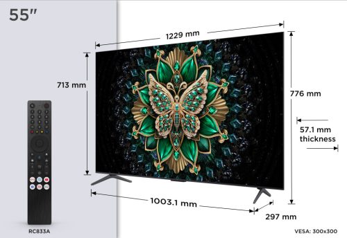 TCL 55" 55C6K QD-MiniLED 139cm 4K Google TV