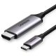 UGREEN USB-C - HDMI apa - apa kábel alumínium ház 1.5 m szürke fekete MM142