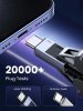 UGREEN USB-C - USB-C PD gyorstöltés kábel Space szürke 0.5 m L512