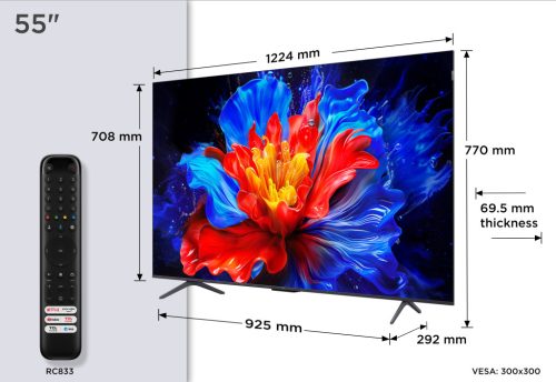 TCL 55" 55P8K QLED 139cm 4K Google TV