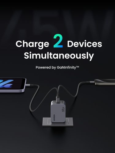 UGREEN Nexode Pro 45W két USB-C GaN gyorstöltő EU X707