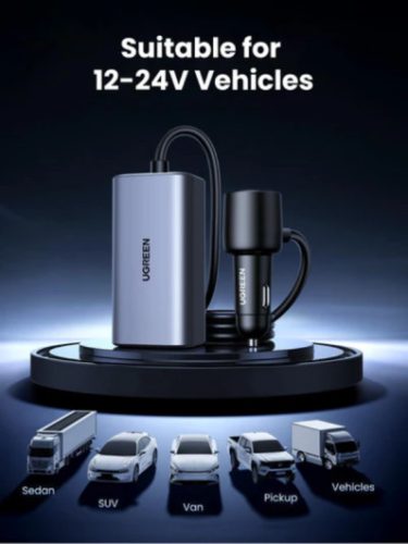 UGREEN 150W 4 portos GaN autós gyorstöltő EC706