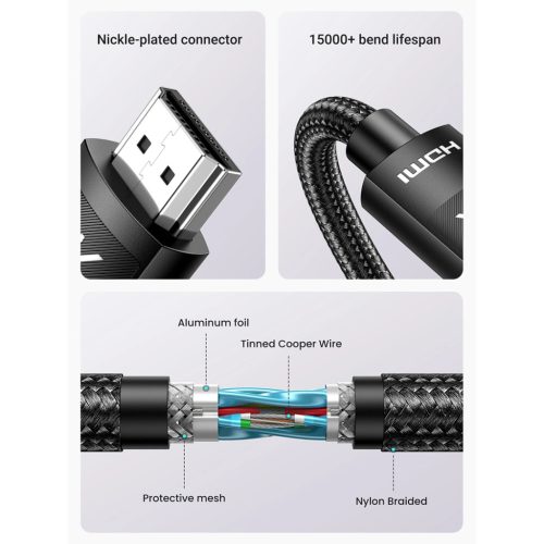 UGREEN 4K HDMI kábel apa - apa fonott 2 m HD119