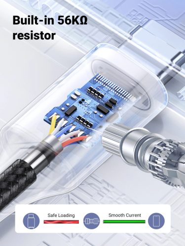 UGREEN USB-A - USB-C gyorstöltés kábel 3A Max fekete 1 m US288